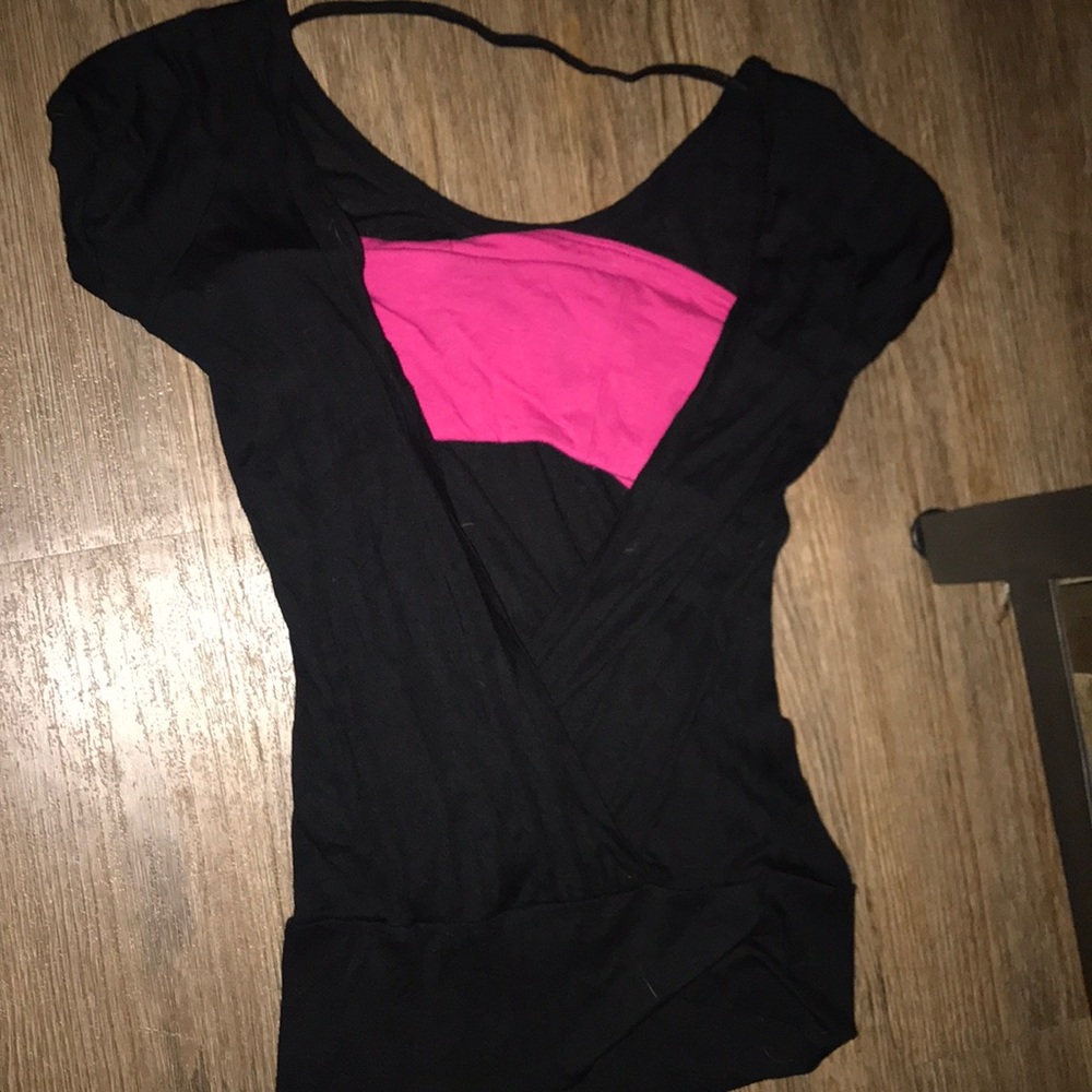 Victoria secret black open back Tee